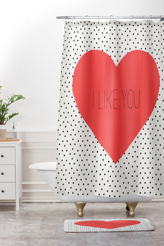 Allyson Johnson I Like You Shower Curtain And Mat