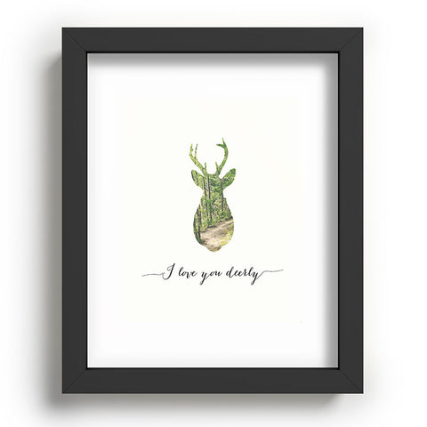 Allyson Johnson I Love You Deerly Silhouette Recessed Framing Rectangle