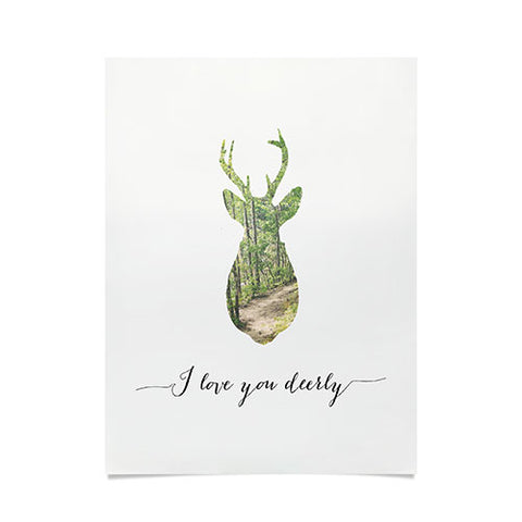 Allyson Johnson I Love You Deerly Silhouette Poster