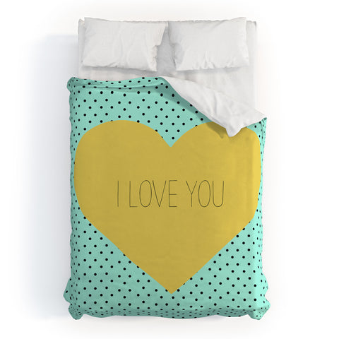 Allyson Johnson I Love You Duvet Cover