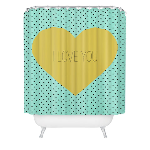 Allyson Johnson I Love You Shower Curtain