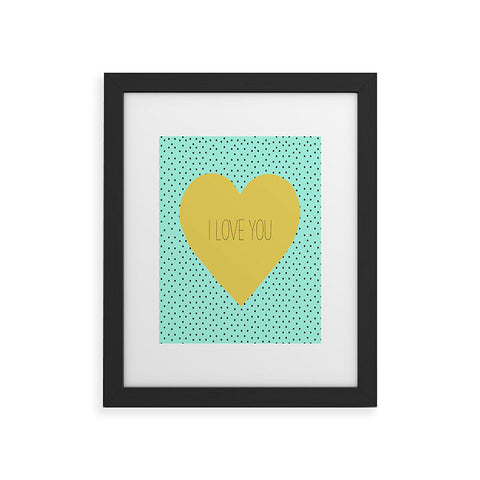 Allyson Johnson I Love You Framed Art Print