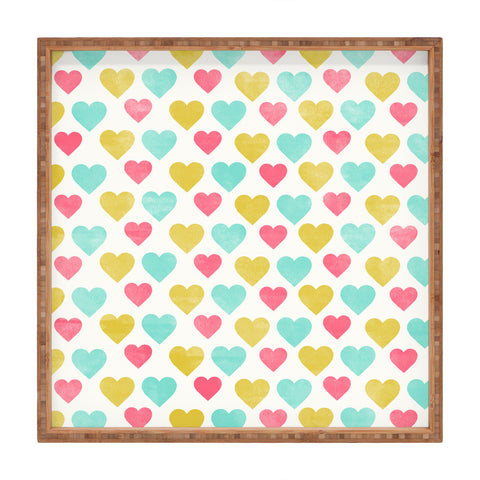 Allyson Johnson I Love You With All My Heart Square Tray