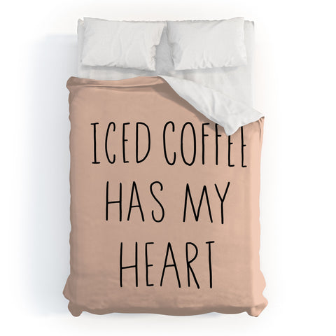 Allyson Johnson Iced coffee has my heart Duvet Cover