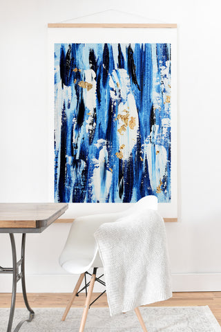 Allyson Johnson Indigo Abstract Art Print And Hanger