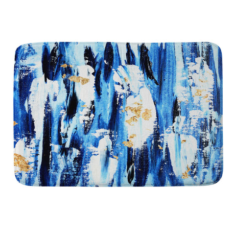 Allyson Johnson Indigo Abstract Memory Foam Bath Mat
