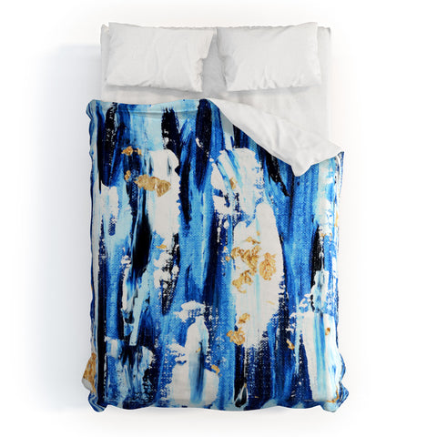 Allyson Johnson Indigo Abstract Duvet Cover