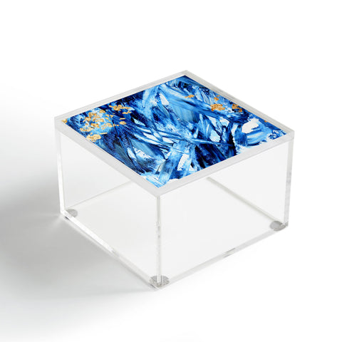 Allyson Johnson Indigo Abstract ll Acrylic Box