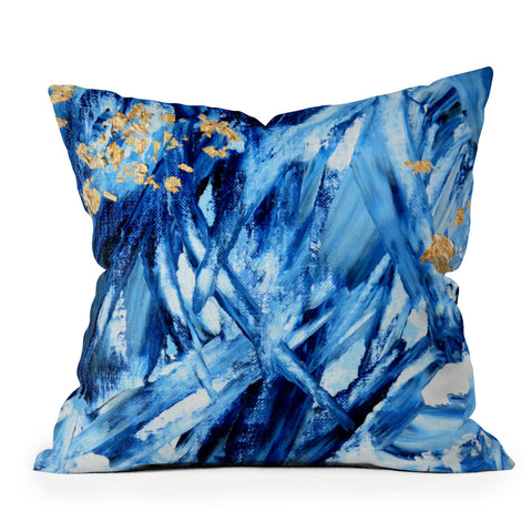 Allyson Johnson Indigo Abstract ll Throw Pillow