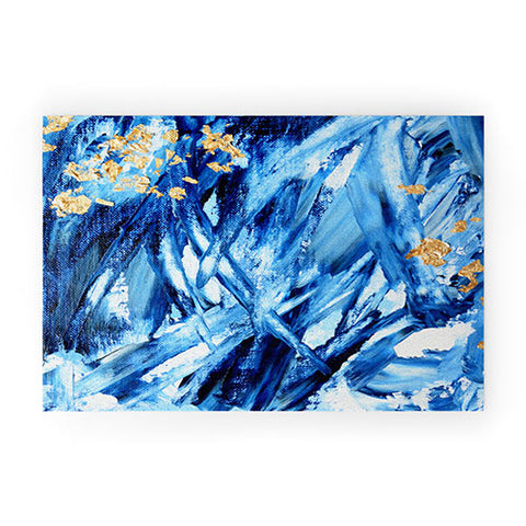 Allyson Johnson Indigo Abstract ll Welcome Mat