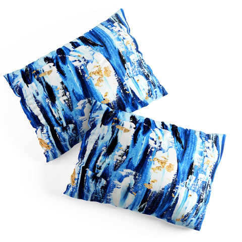 Allyson Johnson Indigo Abstract Pillow Shams