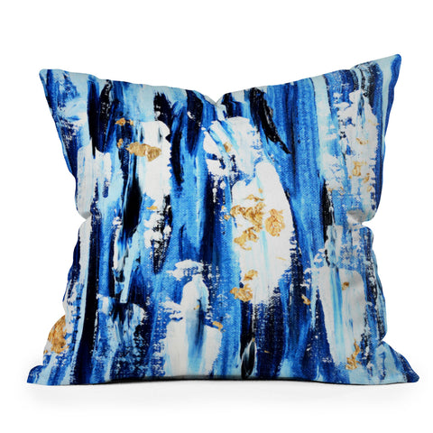 Allyson Johnson Indigo Abstract Throw Pillow