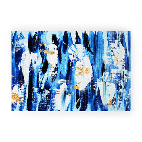 Allyson Johnson Indigo Abstract Welcome Mat
