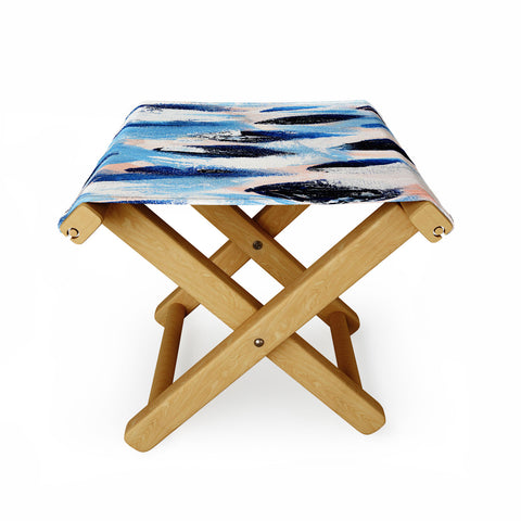 Allyson Johnson Indigo Salmon ll Folding Stool