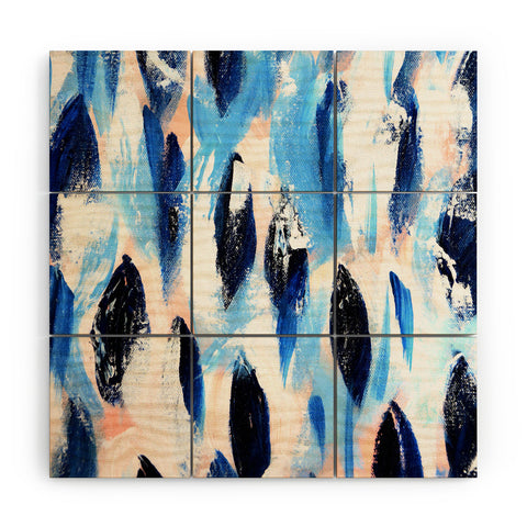 Allyson Johnson Indigo Salmon ll Wood Wall Mural