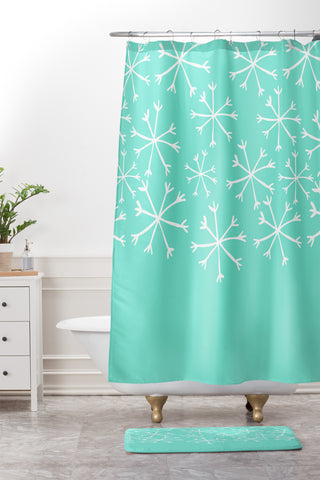 Allyson Johnson Its snowing Shower Curtain And Mat