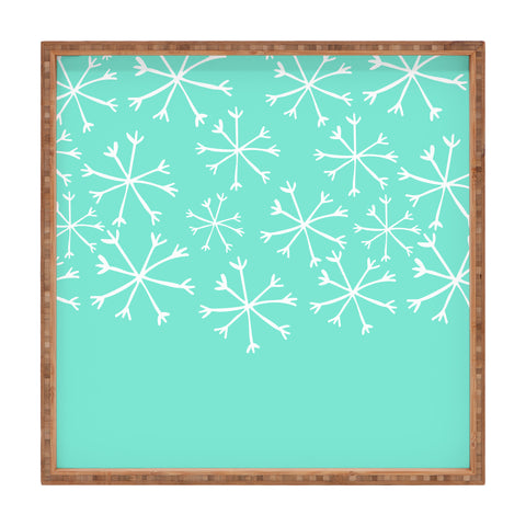 Allyson Johnson Its snowing Square Tray