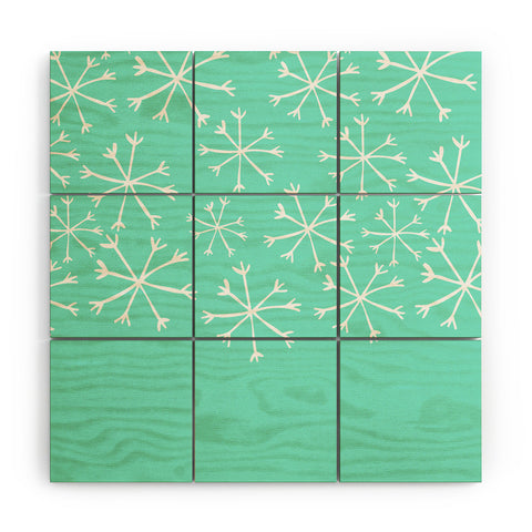 Allyson Johnson Its snowing Wood Wall Mural