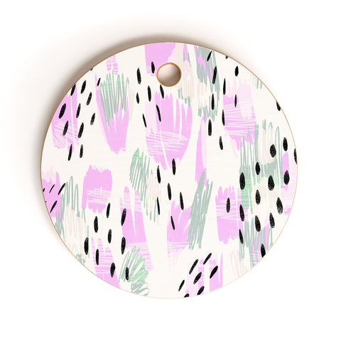Allyson Johnson Jordan Bold abstract Cutting Board Round