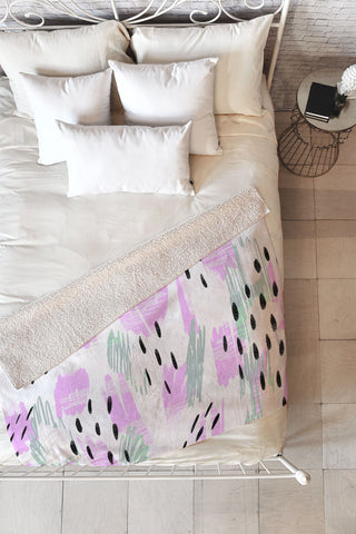 Allyson Johnson Jordan Bold abstract Fleece Throw Blanket