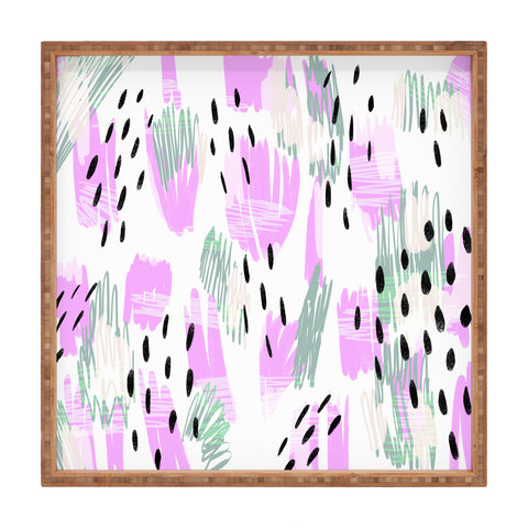 Allyson Johnson Jordan Bold abstract Square Tray