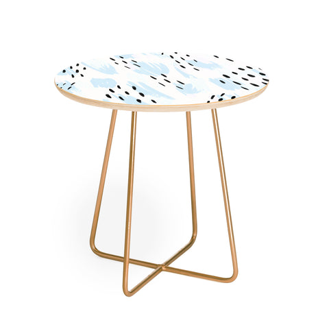 Allyson Johnson Lacey Bold Abstract Round Side Table
