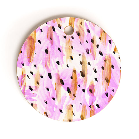 Allyson Johnson Lavender Spring Cutting Board Round