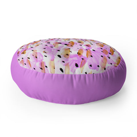 Allyson Johnson Lavender Spring Floor Pillow Round