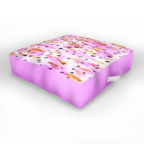 Allyson Johnson Lavender Spring Outdoor Floor Cushion