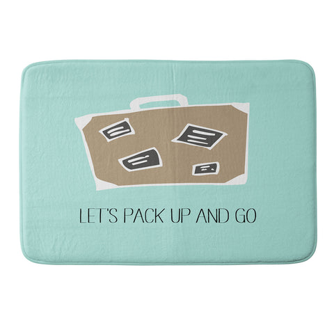 Allyson Johnson Lets pack up and go Memory Foam Bath Mat