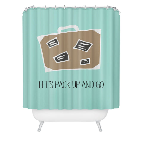 Allyson Johnson Lets pack up and go Shower Curtain