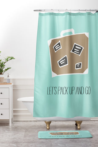 Allyson Johnson Lets pack up and go Shower Curtain And Mat