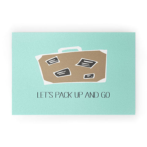 Allyson Johnson Lets pack up and go Welcome Mat