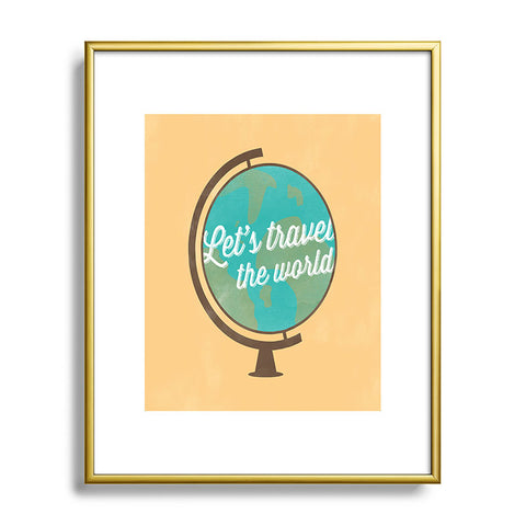 Allyson Johnson Lets Travel Metal Framed Art Print