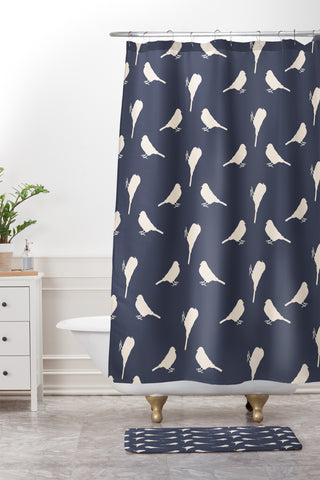 Allyson Johnson Little Birdies Shower Curtain And Mat