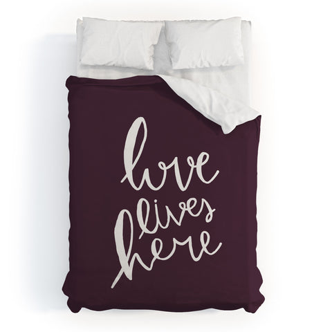 Allyson Johnson Love lives here Duvet Cover