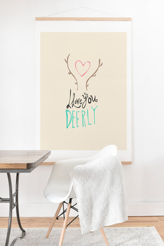 Allyson Johnson Love you deerly Art Print And Hanger
