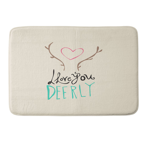 Allyson Johnson Love you deerly Memory Foam Bath Mat
