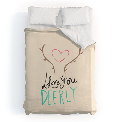 Allyson Johnson Love you deerly Duvet Cover
