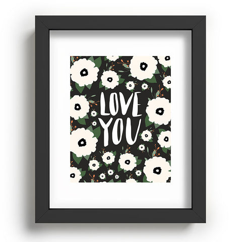Allyson Johnson Love you floral Recessed Framing Rectangle