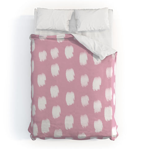 Allyson Johnson Mauve brush strokes Duvet Cover
