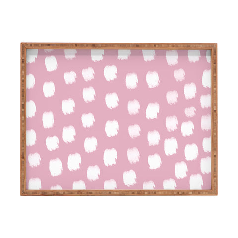 Allyson Johnson Mauve brush strokes Rectangular Tray