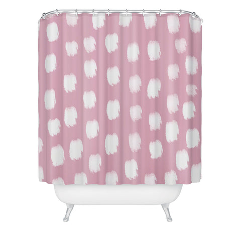 Allyson Johnson Mauve brush strokes Shower Curtain