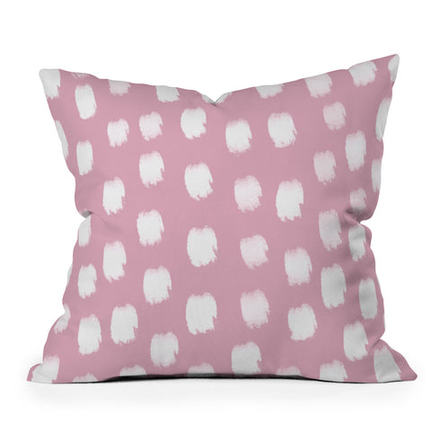 Allyson Johnson Mauve brush strokes Throw Pillow