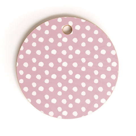 Allyson Johnson Mauve Dots Cutting Board Round