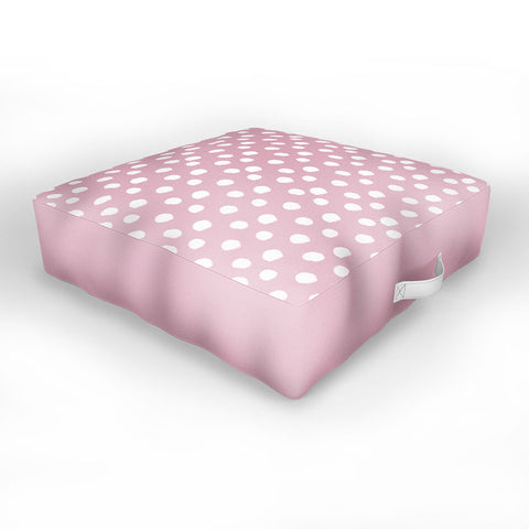 Allyson Johnson Mauve Dots Outdoor Floor Cushion