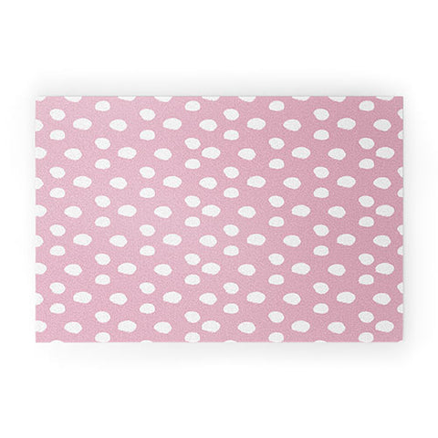 Allyson Johnson Mauve Dots Welcome Mat