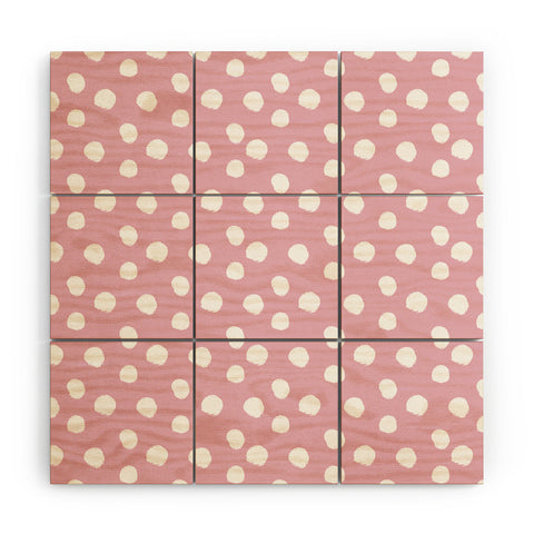 Allyson Johnson Mauve Dots Wood Wall Mural