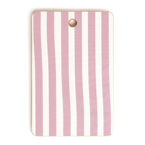Allyson Johnson Mauve Stripes Cutting Board Rectangle