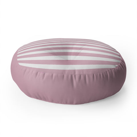 Allyson Johnson Mauve Stripes Floor Pillow Round